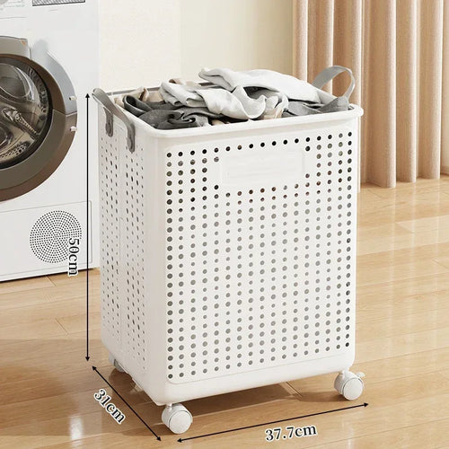 Dirty clothes basket, folding multifunctional handheld dirty clothes basket, large capacity collection basket, storage basket - vue 8 sur 8