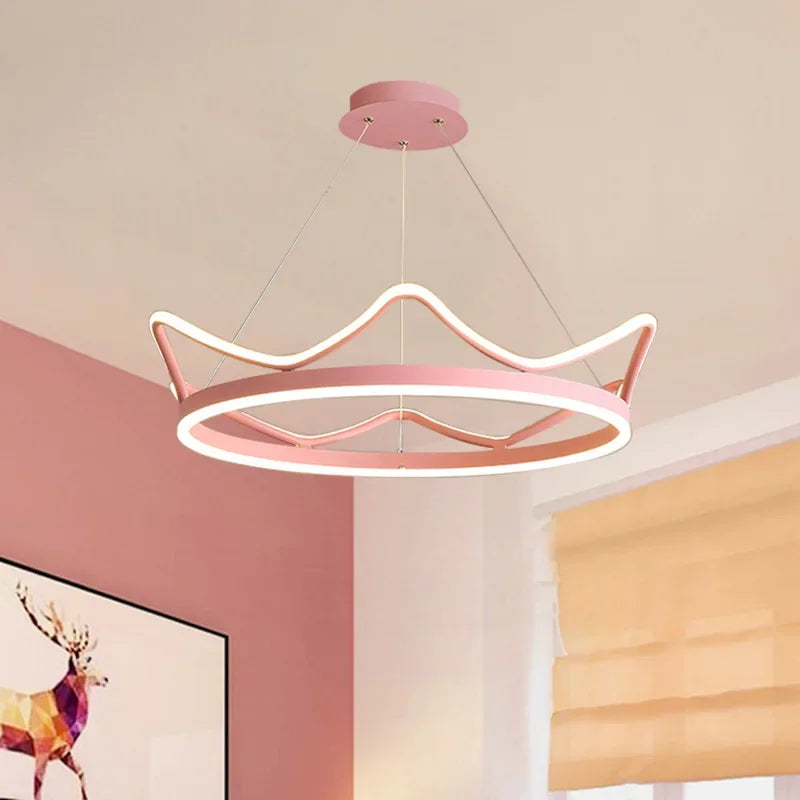 Lustre led en forme d'anneau pour chambre d'enfants
