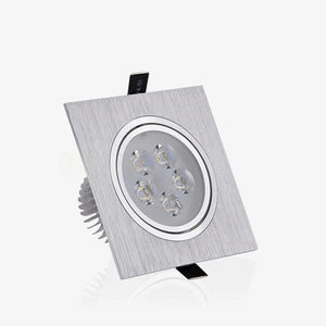 Quadratischer LED-Einbauspot dimmbar für die Wohnraumdekoration