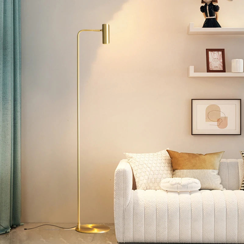 lampadaire rotatif en laiton minimaliste avec 3 gradations - vue 3 sur 8