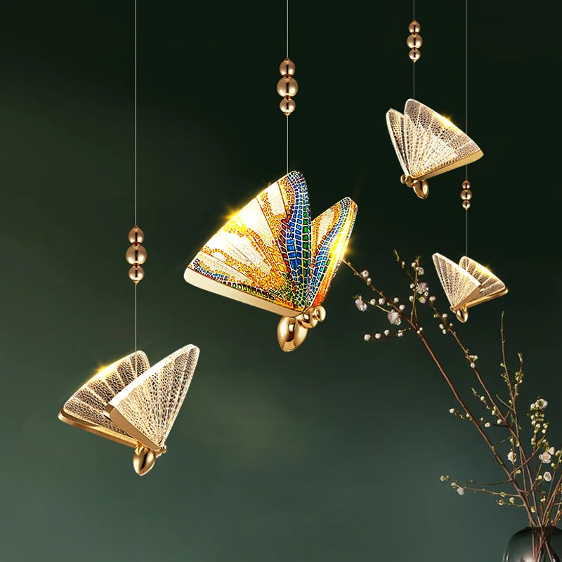 Lustre nordique ovale en cristal LED - vue 4 sur 21