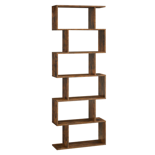 VASAGLE Bookcase, 6 Tier Shelf, Storage Unit, Divider, for Living Room, Bedroom, Office - vue 9 sur 8
