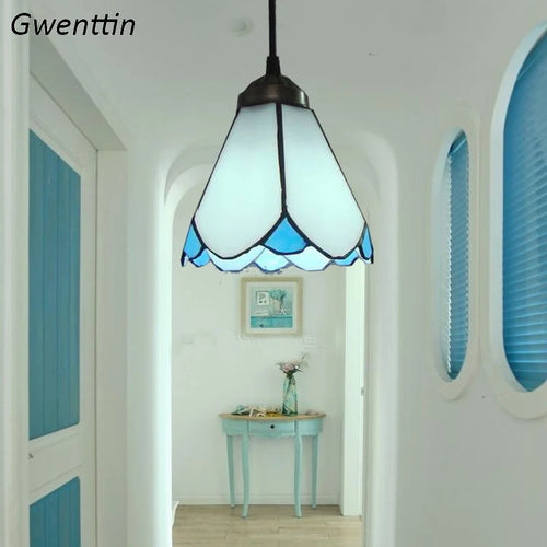 Tiffany-Pendelleuchte im mediterranen Stil für elegante Innendekoration - vue 5 sur 9