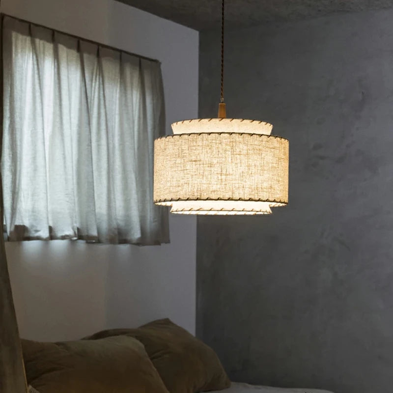 Lustre tissu Bohême Wabi Sabi fait à la main salon salle à manger magasins bureau hôtel appartement - vue 3 sur 8