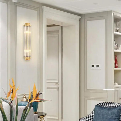 Moderne Wandleuchte aus Glas mit Tiffany-Kristalldesign - vue 2 sur 8