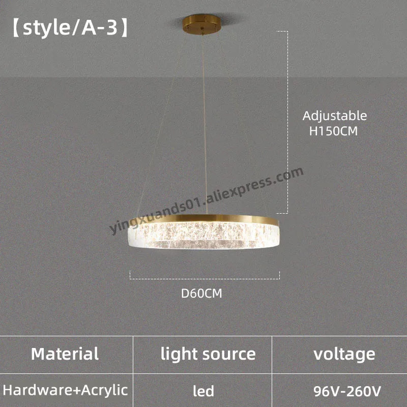 lustre moderne à anneau circulaire pour décoration intérieure - vue 9 sur 11