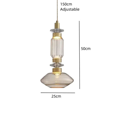 lustre moderne en cristal avec éclairage led pour décoration intérieure - vue 14 sur 14