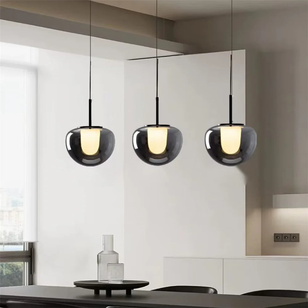suspension en verre au design italien moderne pour décoration intérieure - vue 4 sur 8