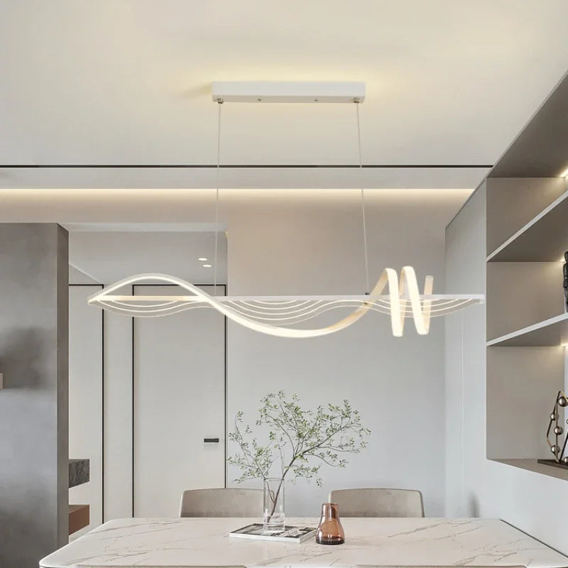lustre linéaire moderne pour décoration intérieure et ambiance lumineuse - vue 3 sur 8