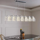 Minimalistischer Kronleuchter aus Glas mit floralem Design für moderne Innenräume