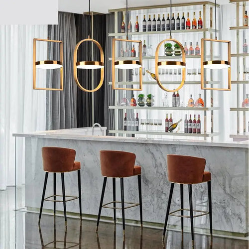 Moderne Pendelleuchte aus Metall für Bar, Restaurant und Geschäft - vue 4 sur 14