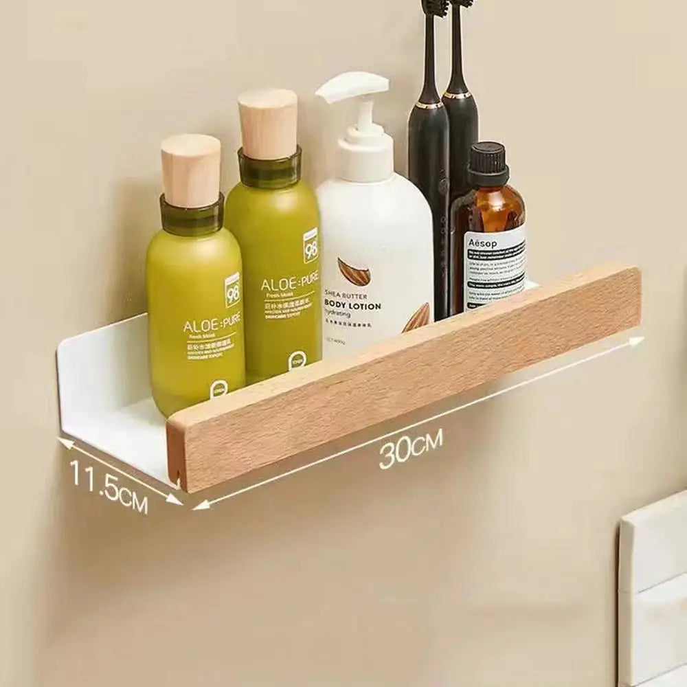 étagère en hêtre étanche pour rangement cuisine et salle de bain - vue 10 sur 20