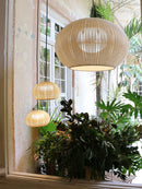 plafonnier wabi sabi en rotin pour décoration moderne et élégante