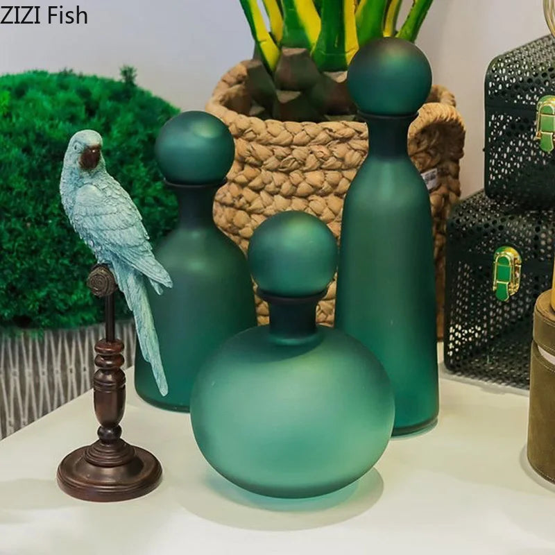 vase en verre dépoli pour fleurs artificielles décoration moderne - vue 5 sur 21