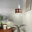lampe led suspendue créative en bois et métal 	 style