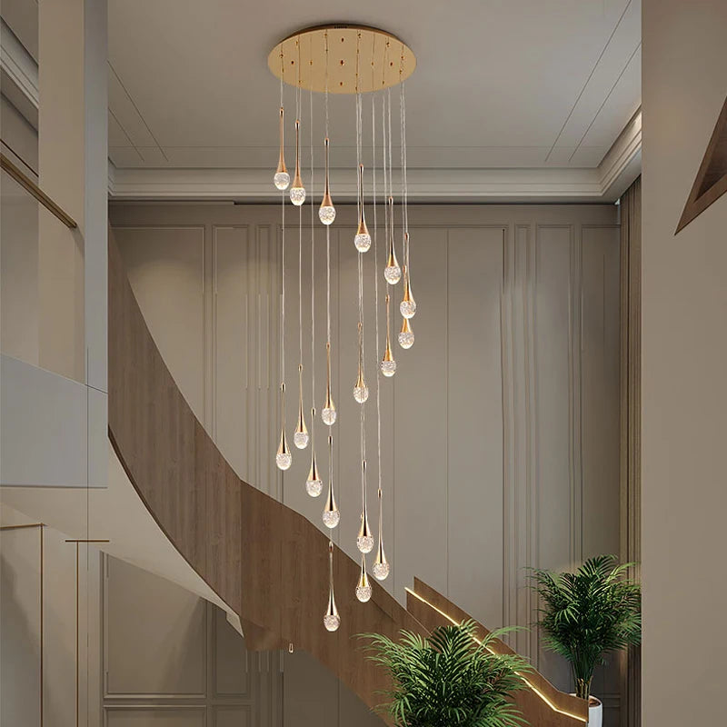 lustre de luxe à bulles de cristal pour décoration moderne - vue 4 sur 21