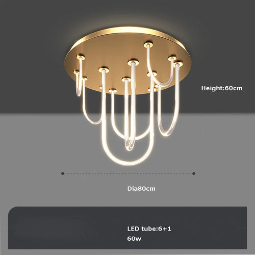 lustre rectangulaire en acier inoxydable à intensité variable - vue 10 sur 11