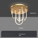 lustre led rectangulaire en acier inoxydable à intensité variable