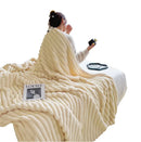 plaid épais doux style uni pour lit cocooning