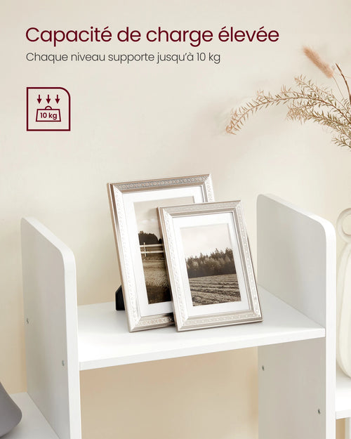 VASAGLE Bookshelf, Tree-Shaped Bookcase with 13 Storage Shelves, 86 x 25 x 140 cm, with Rounded Corners - vue 5 sur 7