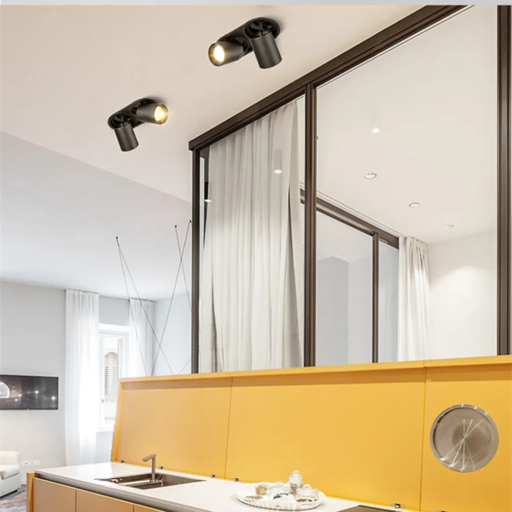 Spot lumineux LED encastrable et extensible à une ou deux têtes - vue 6 sur 6