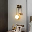 applique murale moderne en verre avec abat-jour led décoratif
