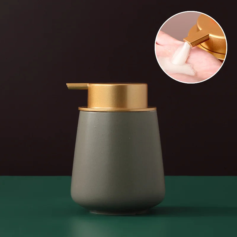 distributeur de savon portable en céramique 400 ml pour soins personnels - vue 13 sur 30