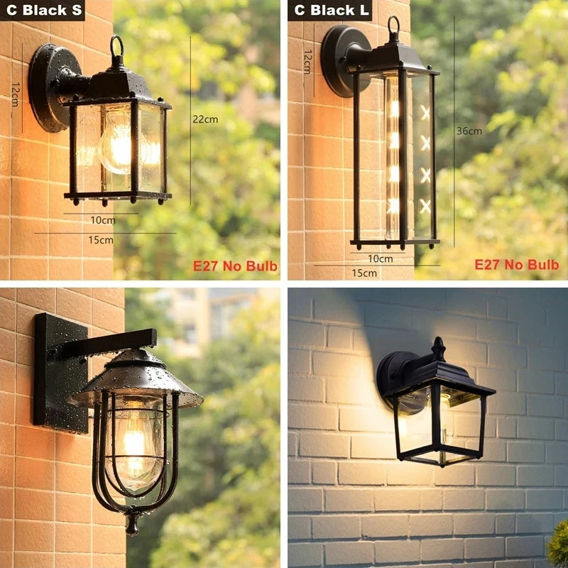 applique murale led rustique en fer vintage pour intérieur et extérieur - vue 4 sur 23