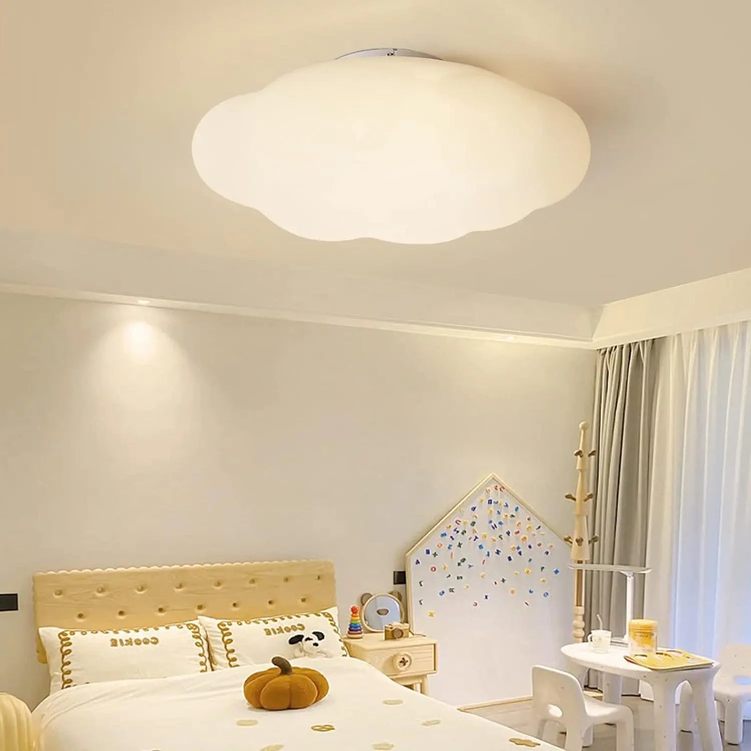 plafonnier led moderne en forme de nuages pour ambiance décorative - vue 5 sur 7