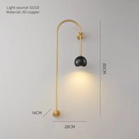Wandleuchte aus Kupfer im italienischen Stil für ein elegantes Interieur