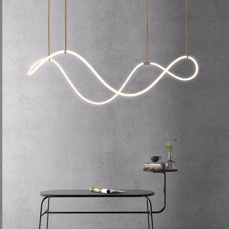 Creative Line Pendant Lamp with 360 degree Lighting for Bedroom Living room Dining room Kitchen lighting - vue 2 sur 11