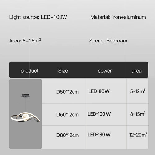 Moderne LED-Pendelleuchte im schwarzen Art-Design für den Innenbereich - vue 6 sur 12