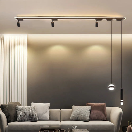 Moderne Pendelleuchte aus Acryl mit LED-Licht und minimalistischem Design - vue 3 sur 17
