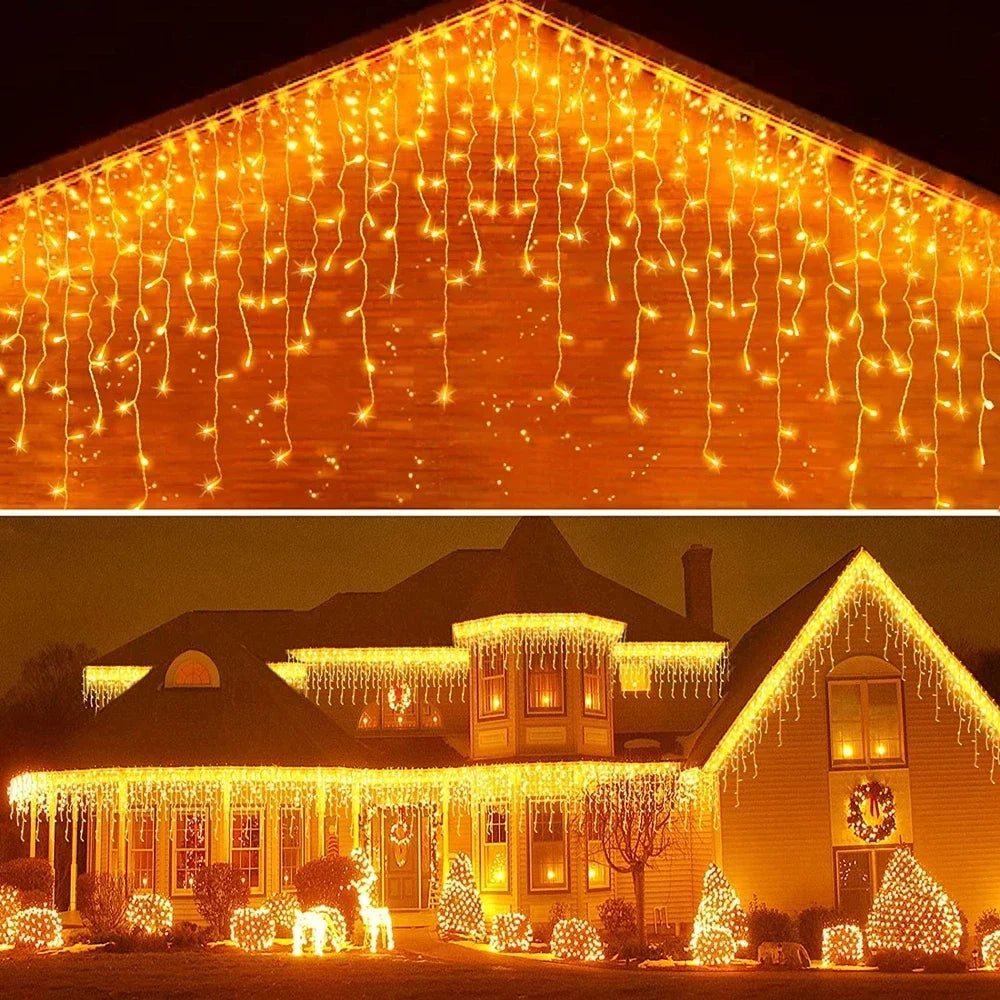 Guirlande lumineuse extérieure décorations de Noël pour hiver