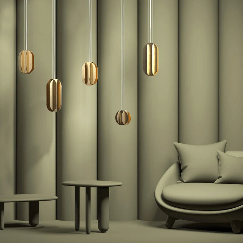 Minimalistische Pendelleuchte aus Kupfer für Restaurant und Bar - vue 3 sur 9
