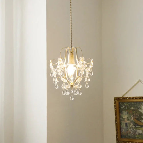 suspension rétro en cristal forme goutte d'eau pour décoration élégante