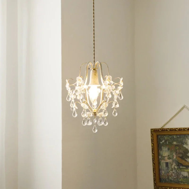 suspension rétro en cristal forme goutte d'eau pour décoration élégante - vue 5 sur 8