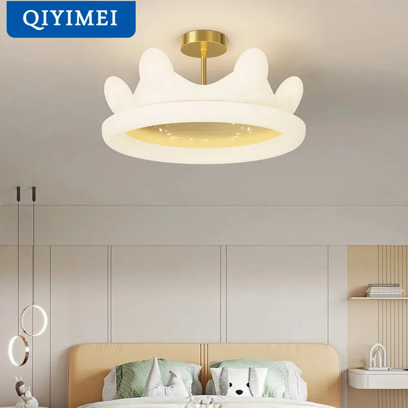 lustre qiyimei pour chambre de filles éclairage intérieur décoratif - vue 3 sur 12