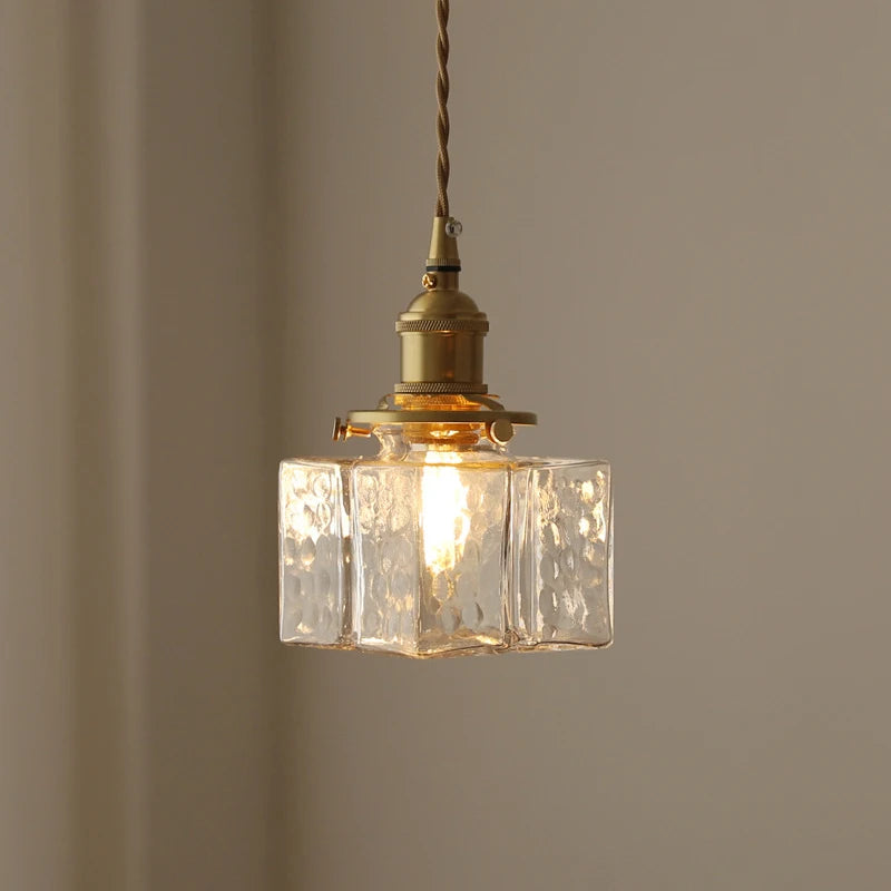 Moderner japanischer Glas-Kronleuchter mit LED-Beleuchtung - vue 3 sur 9