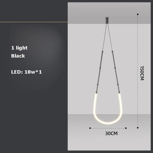 Art-Déco-Kronleuchter aus schwarzem Metall mit LED-Beleuchtung - vue 8 sur 16