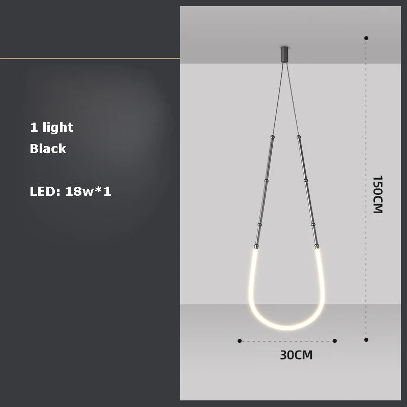 Art-Déco-Kronleuchter aus schwarzem Metall mit LED-Beleuchtung - vue 7 sur 16