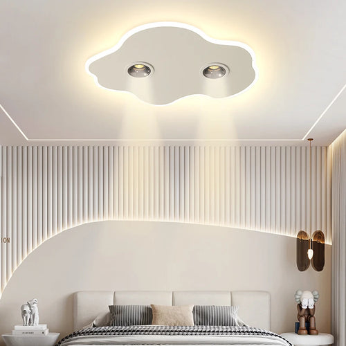 Moderne LED-Deckenleuchte in Wolkenform für stilvolle Innenräume - vue 3 sur 8