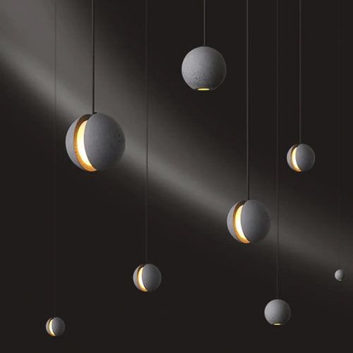 lustre moderne nordique led créatif design lune planète