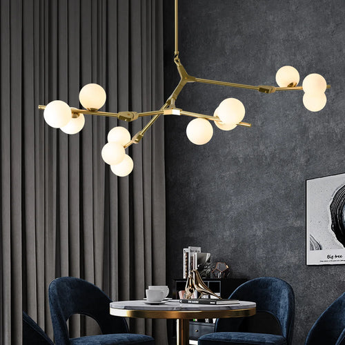 Moderner LED-Kronleuchter im kreativen molekularen Ast-Design dekorativ - vue 3 sur 12