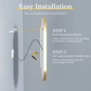 grand miroir oval à led avec éclairage intensité variable et antibuée