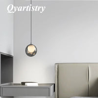 Nordischer Glas-Lampenschirm LED minimalistisch Design Leuchte