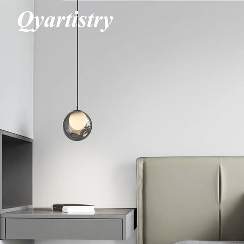 Nordischer Glas-Lampenschirm LED minimalistisch Design Leuchte