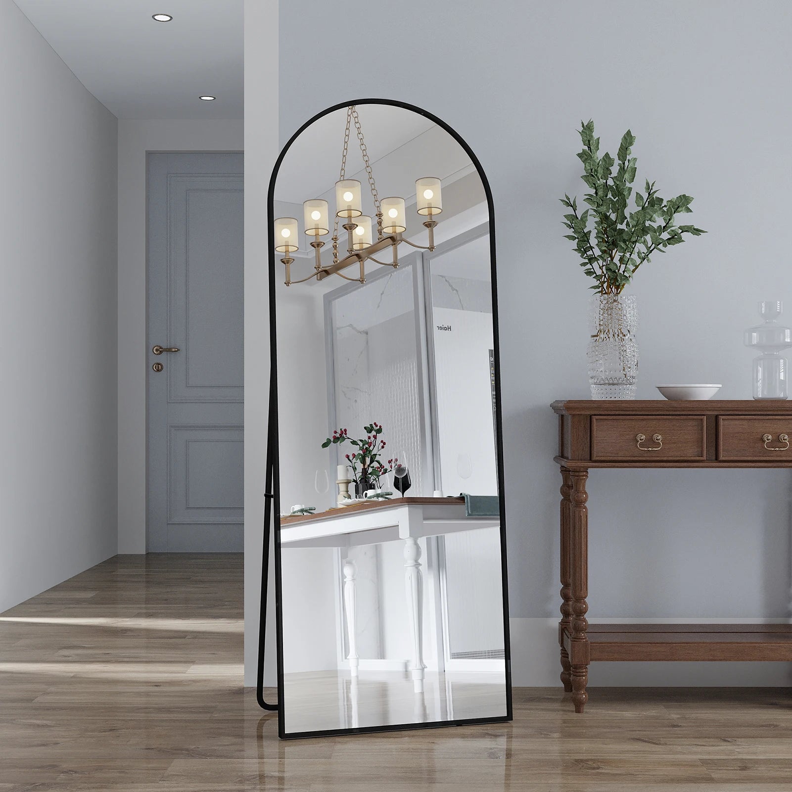 miroir sur pied vertical incliné en verre trempé - vue 7 sur 6