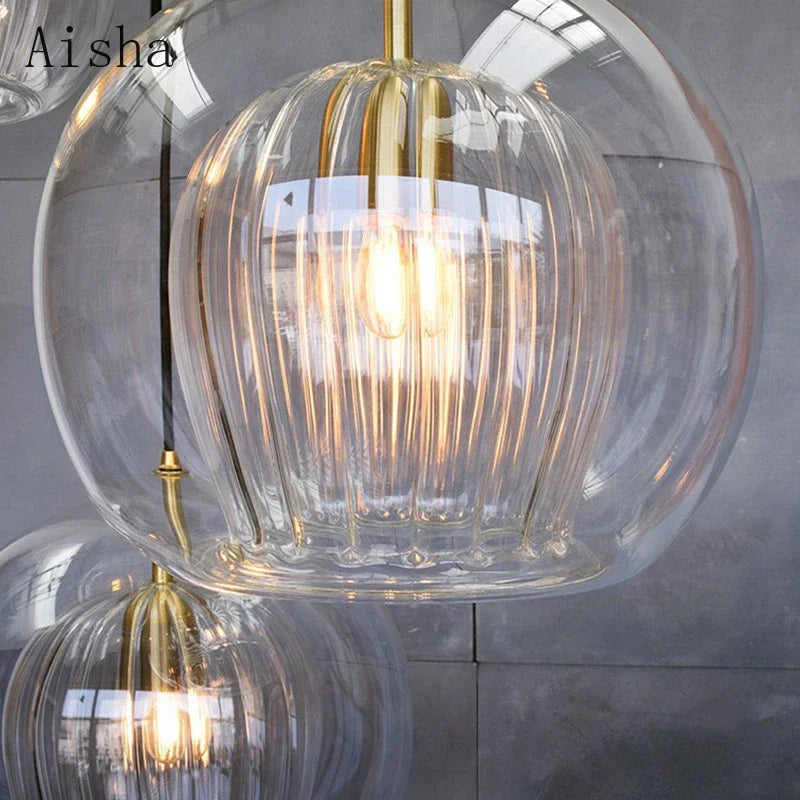suspension moderne en verre pour décoration intérieure nordique - vue 3 sur 6