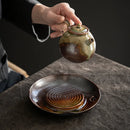 Théière céramique style chinois rétro avec couvercle